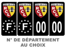 Pack Premium Autocollant Plaque d'immatriculation Racing Club de Lens Noir
