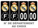 Pack Premium Autocollant Plaque d'immatriculation Real Madrid Noir