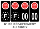 Pack Premium Autocollant Plaque d'immatriculation Stade de Reims Noir