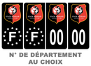 Pack Premium Autocollant Plaque d'immatriculation Stade Rennais