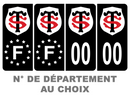 Pack Premium Autocollant Plaque d'immatriculation Stade Toulousain Noir