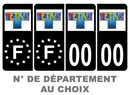 Pack Premium Autocollant Plaque d'immatriculation Tetris Noir