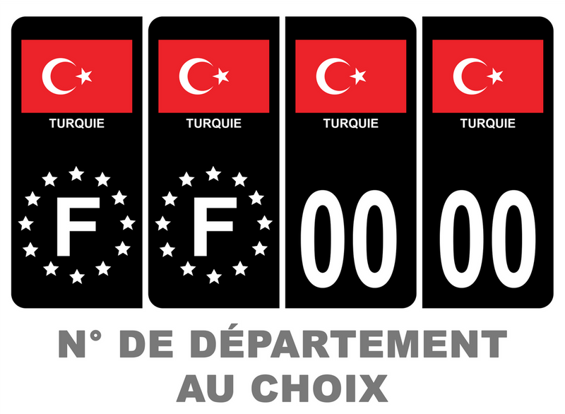 Autocollant Turquie Türkiye Pour Pare-chocs - Motif Carte Turque, Vinyle Résistant 140 Mm - 7