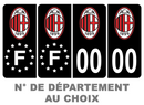 Pack Premium Autocollant Plaque d'immatriculation AC Milan