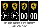 Pack Premium Autocollant Plaque d'immatriculation Ferrari