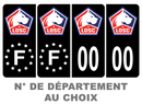 Pack Premium Autocollant Plaque d'immatriculation LOSC Lille Noir