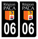 Autocollant Plaque d'immatriculation Voiture 06 Ancien Logo PACA