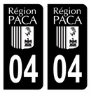 Autocollant Plaque d'immatriculation Voiture 04 Ancien Logo PACA