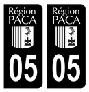 Autocollant Plaque d'immatriculation Voiture 05 Ancien Logo PACA
