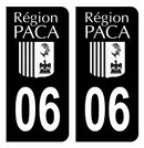 Autocollant Plaque d'immatriculation Voiture 06 Ancien Logo PACA