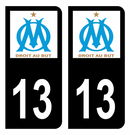 Autocollant Plaque d'immatriculation 13 Club OM