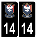 Autocollant Plaque d'immatriculation 14 Club Caen Foot