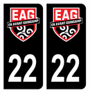 Autocollant Plaque d'immatriculation 22 Club EAG Foot