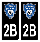Autocollant Plaque d'immatriculation 2B Club SC Bastia