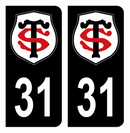 Autocollant Plaque d'immatriculation 31 Club Stade Toulousain