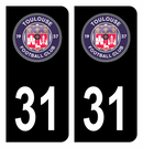 Autocollant Plaque d'immatriculation 31 Club Toulouse Foot