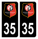 Autocollant Plaque d'immatriculation 35 Stade Rennais
