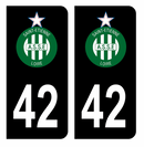 Autocollant Plaque d'immatriculation 42 ASSE