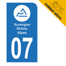 Autocollant Plaque d'immatriculation Moto Département 07