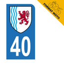 Autocollant Plaque d'immatriculation Moto Département 40