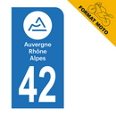 Autocollant Plaque d'immatriculation Moto Département 42