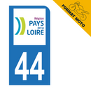 Autocollant Plaque d'immatriculation Moto Département 44