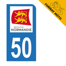 Autocollant Plaque d'immatriculation Moto Département 50