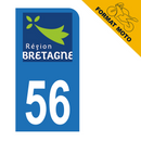 Autocollant Plaque d'immatriculation Moto Département 56