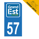 Autocollant Plaque d'immatriculation Moto Département 57