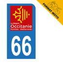 Autocollant Plaque d'immatriculation Moto Département 66