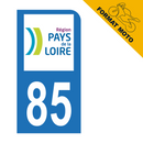 Autocollant Plaque d'immatriculation Moto Département 85