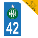 Autocollant Plaque d’immatriculation Moto 42 ASSE