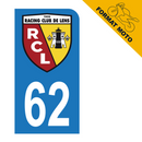 Autocollant Plaque d’immatriculation Moto 62 RCL
