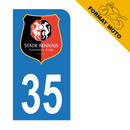 Autocollant Plaque d’immatriculation Moto 35 Stade Rennais