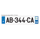 Autocollant Plaque d'immatriculation Voiture Département 49 Noir